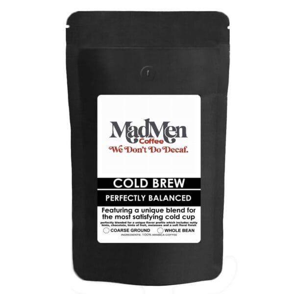MadMen Coffee Cold Brew Coarse Coffee Grounds 12 Oz